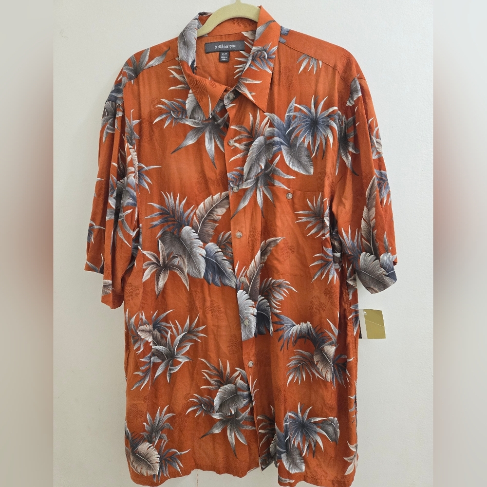 Croft and Barrow Hawaiian Shirt Xl T